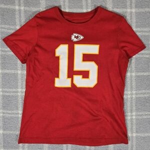 Nike Kansas City Chiefs Patrick Mahomes 15 Shirt Mens Large Red NFL Superbowl